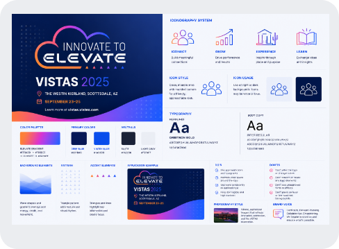 VISTAS Event Brand System work sample